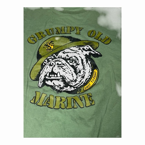 Grumpy Old Marine Shirt Green Size 3XL USMC - Picture 6 of 11